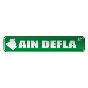     AIN DEFLA ST  STREET SIGN CITY ALGERIA