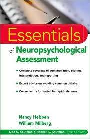 Essentials of Neuropsychological Assessment, (0471405221), Nancy 