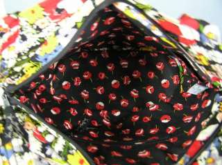 VERA BRADLEY Poppy Fields ANGLE TOTE BAG PURSE TRAVEL Quilted Retired 