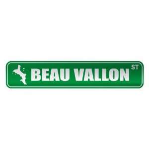   BEAU VALLON ST  STREET SIGN CITY SEYCHELLES