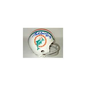 Bob Griese Signed Dolphins Mini Helmet   HOF 90  Sports 