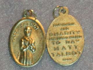 Venerable Matt Talbot, Silvertone Religious Medal  