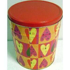 All Hearts Valentines 6.5 gallon gift tin with 3 gourmet chocolate 