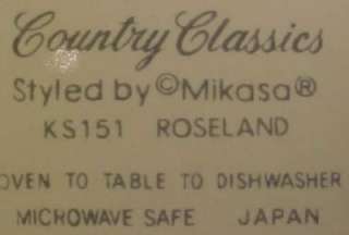 Pretty ROSELAND SALAD PLATE Mikasa PINK PURPLE FLOWERS  