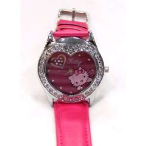  Hello Kitty Watch (Rose Red Heart Shape) Watch with 