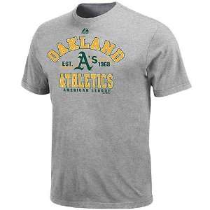  MLB Majestic Oakland Athletics Ash Dial It Up T shirt 