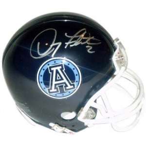  Doug Flutie Toronto Argonauts Autographed Mini Helmet 