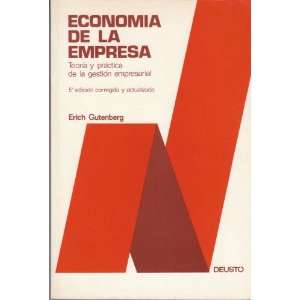  Economia de la Empresa Erich Gutenberg Books