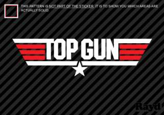12 Top Gun Sticker Decal Die Cut multicolor vinyl  
