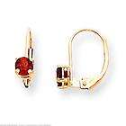 14K Gold Garnet January Birthstone Earrings Jewelry  