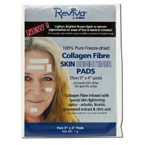 Reviva Labs Skin Care Collagen Fibre Skin Brightener Pads   2 Ct, Pack 