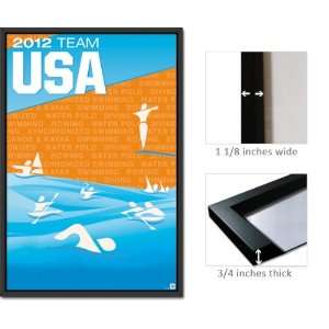  Framed London 2012 Olympics Team USA Poster PAS0325
