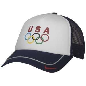  Nike USA Olympic Team Navy Blue Mesh Hat Sports 