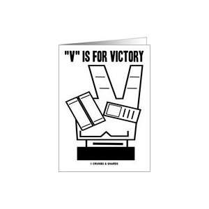 Is For Victory (Hand With V Between Two Fingers) Card