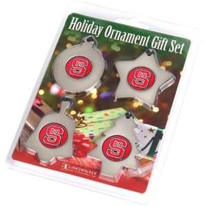  NCSU NC State Wolfpack 4 Pack Christmas Tree Ornaments 
