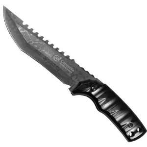   Steel Serrated Spine Survival Rambo Sheath Knife