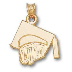   UTEP Miners Solid 14K Gold UTEP Grad Cap Pendant Sports