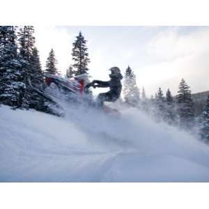 Man Jumps Across a Road in the Backwoods of Utahs Mountains Premium 