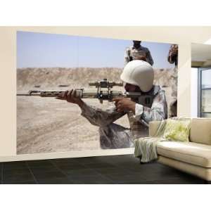  Army Sergeant Sights in Down Range During an Advanced Marksmanship 