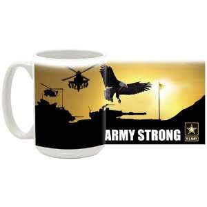 Army Strong Eagle and Helicopters Coffee Mug  Kitchen 