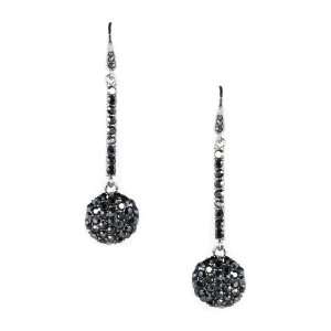  Elizabeth Jadore Pave Black Drop Earrings Jewelry