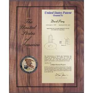  Engraved Medallion Patent Plaque 10.5 x 13 Office 