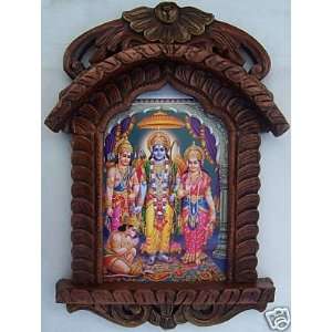  Sita, Ram & Hanuman, Ram Darbar, Painting in Traditional 