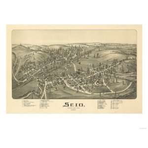  Scio, Ohio   Panoramic Map No. 2 Premium Poster Print 