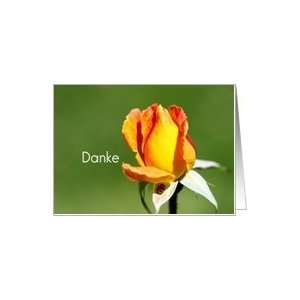  Danke is Thank you in German   Orange Rose Card Health 