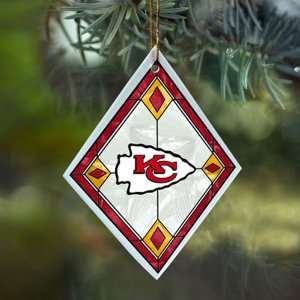  Kansas City Chiefs NFL Art Glass Tree Ornament (4x3 