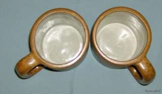 Pair Decorative Mexico Pottery Pto. Vallarta Cups Mugs  