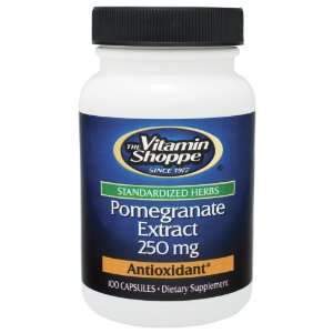 Vitamin Shoppe   Pomegranate Extract, 250 mg, 100 veggie caps