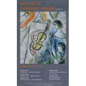   La Fondation 1987   Artist Marc Chagall   Poster Size 16 X 27 inches