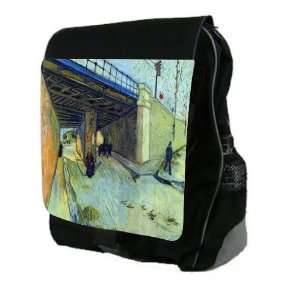 Van Gogh Art Railway Bridge Back Pack   School Bag Bag   Laptop Bag 