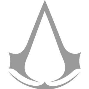  Assassins Creed logo Sticker Decal Peel and Stick Silver 