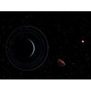 Uranus and Most of its Nine Major Rings Along with the Distant Sun and 