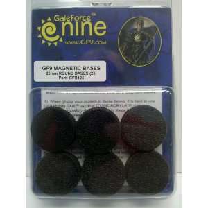  Gale Force Nine 25mm Round Bases (25) Magnetic Bases Toys 