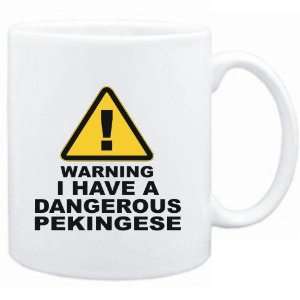  Mug White  WARNING  DANGEROUS Pekingese  Dogs Sports 