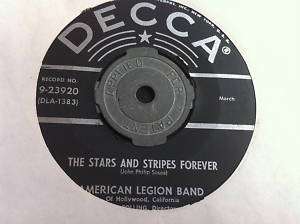 AMERICAN LEGION BAND STARS STRIPE 45 7 LP VINYL RECORD  