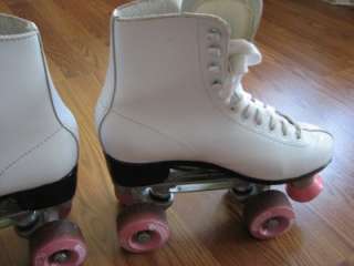Used Chicago Ladies Roller Skates sz 8 White/Pink Womens EUR sz 39 40 