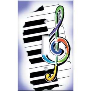  Switch Plate Cover Art Keyboard & Clef Music Arts S