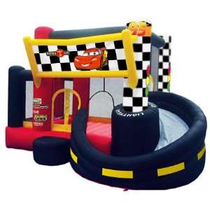   Disney Cars Pit Bounce N Slide Bounce House KWDP112 Toys & Games
