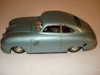 JNF (Germany) Porsche 356 Cp 119 Metallic Silver Blue Tinplate/Wind 