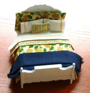 Dollhouse Miniature Artisan Dressed Bed by Angeline  