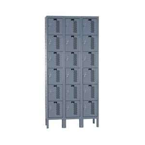 Assem Ventilated Locker,w 36,d 12,gray   HALLOWELL  