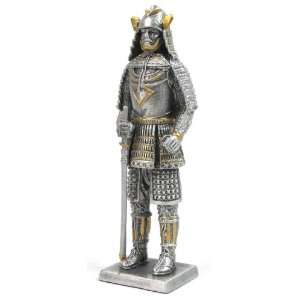 Pewter Samurai with Sword and Armor Figurine 7088 