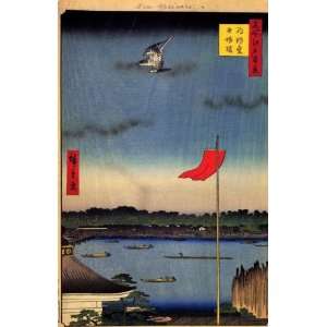   Art Utagawa Hiroshige Komakata Hall and Azuma Bridge