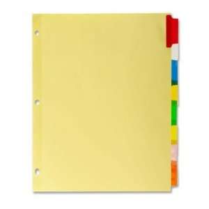   Index Divider,8 x Tab   8.5 x 11   8 / Set   Canary Divider   Asso