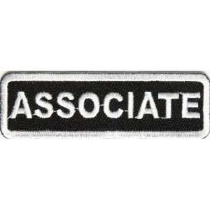 Associate Patch, 3x1 inch, small embroidered iron on Rank patch Arts 