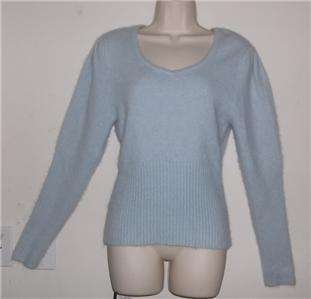 Mossimo Sky Blue Fuzzy Sweetheart Angora Blend Sweater M  